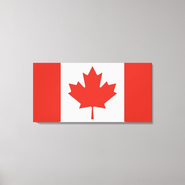 Toile Drapeau canadien (Feuille d'érable) (Canada) (Recto)
