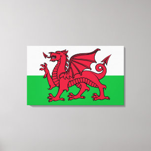 Toile Drapeau celtique du Dragon rouge du Pays de Galles