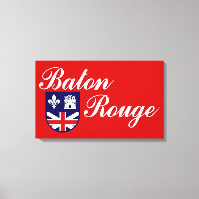 Toile Drapeau de Baton Rouge (Louisiane) (Recto)