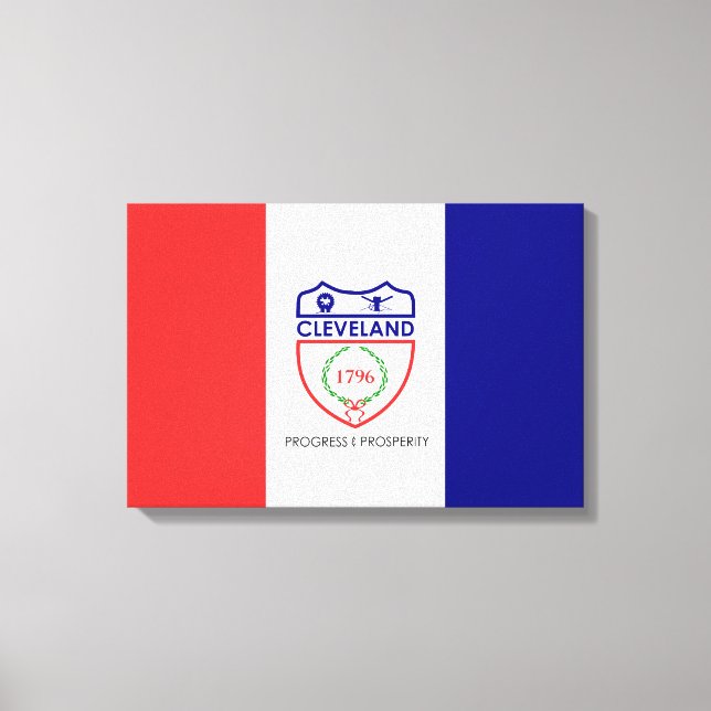Toile Drapeau de Cleveland (Ohio) (Recto)