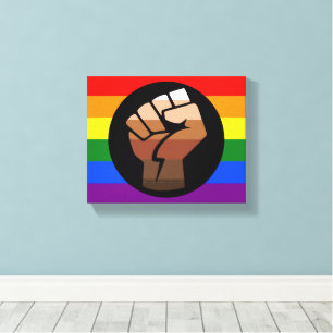 Toile Drapeau de couleur des personnes queer de Slippery