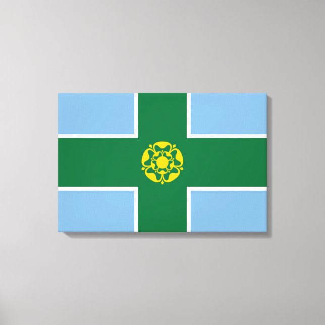 Toile Drapeau de Derbyshire (Comté d'Angleterre, Royaume (Recto)