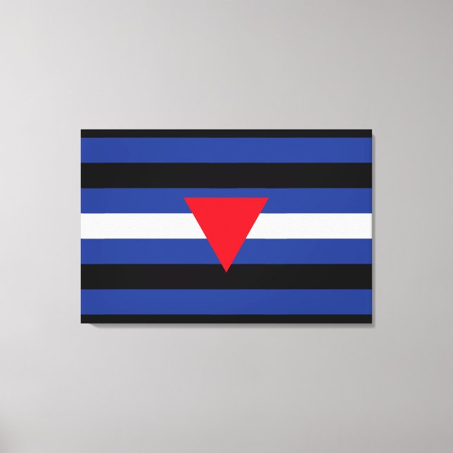 Toile Drapeau de fierté cuir queer (Recto)