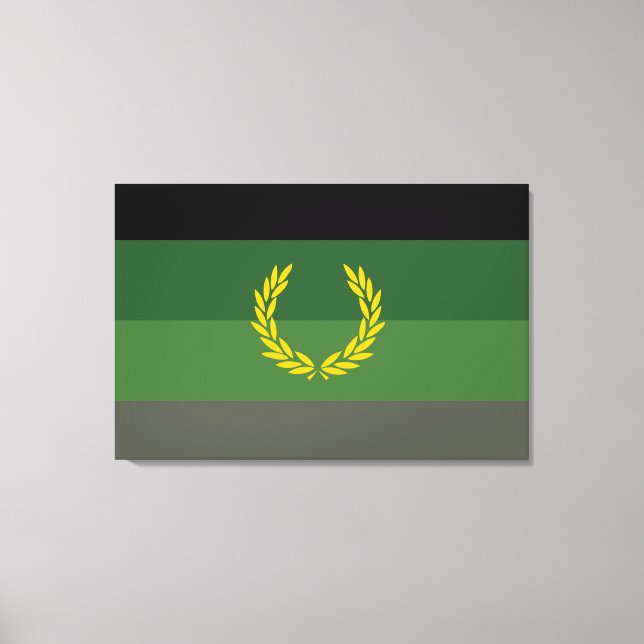 Toile Drapeau de fierté de l'uniforme militaire (Recto)