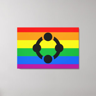 Toile Drapeau de fierté de niche arc-en-ciel