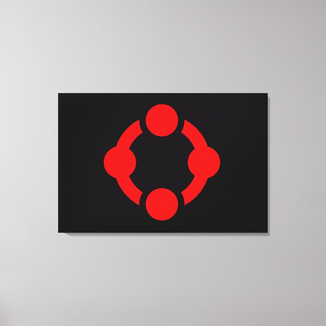 Toile Drapeau de fierté de niche (Noir) (Recto)