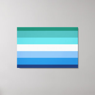 Toile Drapeau de fierté gay masculin (Azur)
