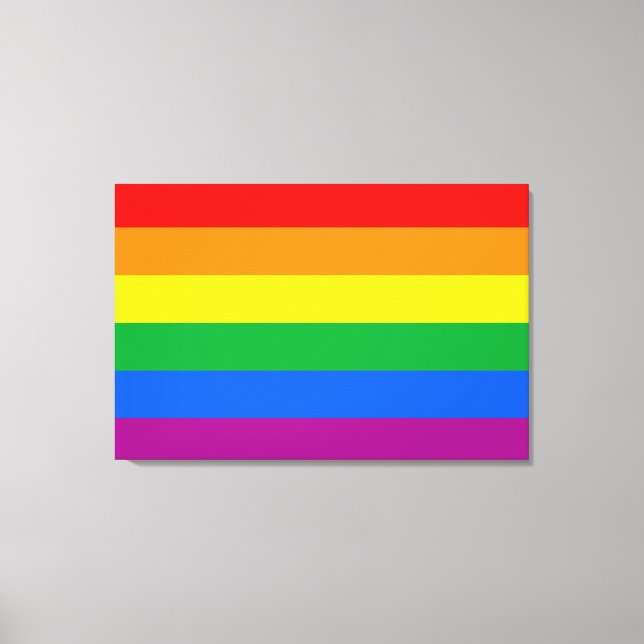 Toile Drapeau de fierté gay traditionnel (Recto)