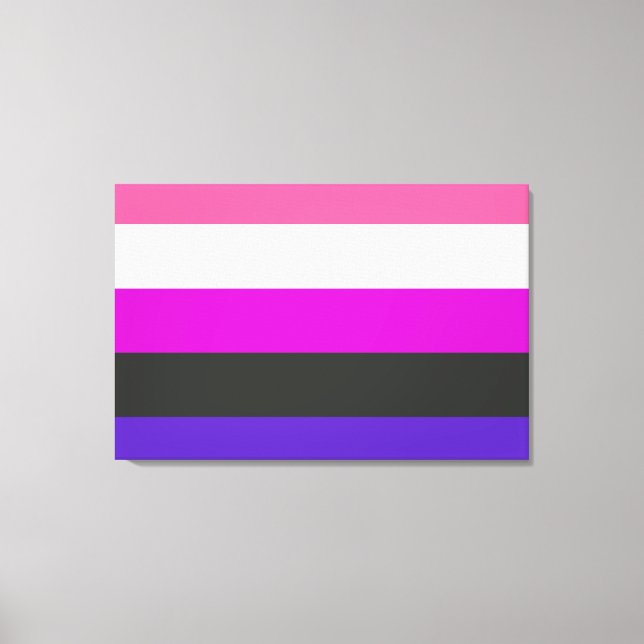 Toile Drapeau de fierté genderfluid (Recto)