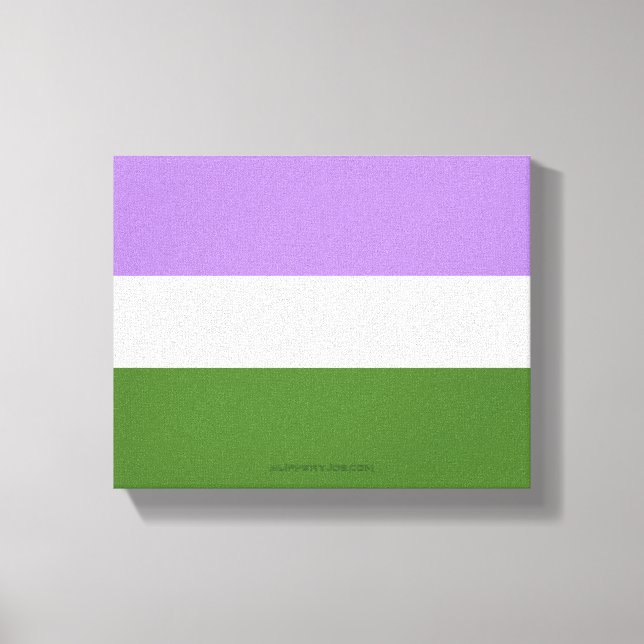 Toile Drapeau de fierté genderqueer de SlipperyJoe lavan (Recto)