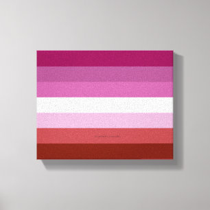 Toile Drapeau de fierté lesbienne de SlipperyJoe's fémin