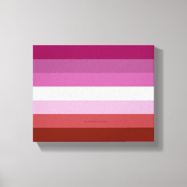 Toile Drapeau de fierté lesbienne de SlipperyJoe's fémin (Recto)