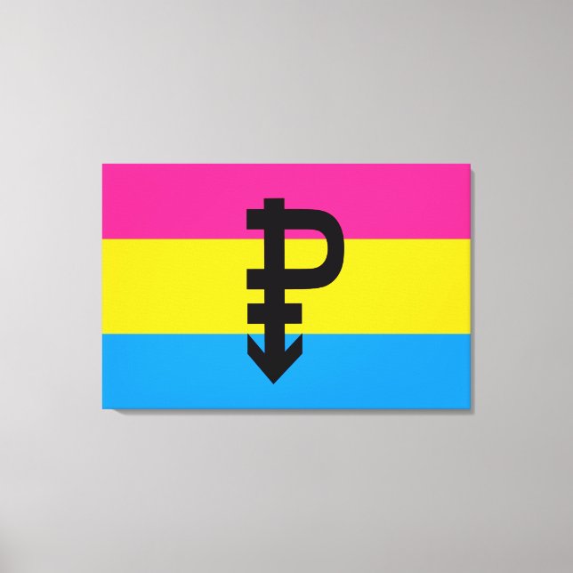 Toile Drapeau de fierté pansexuelle (Recto)