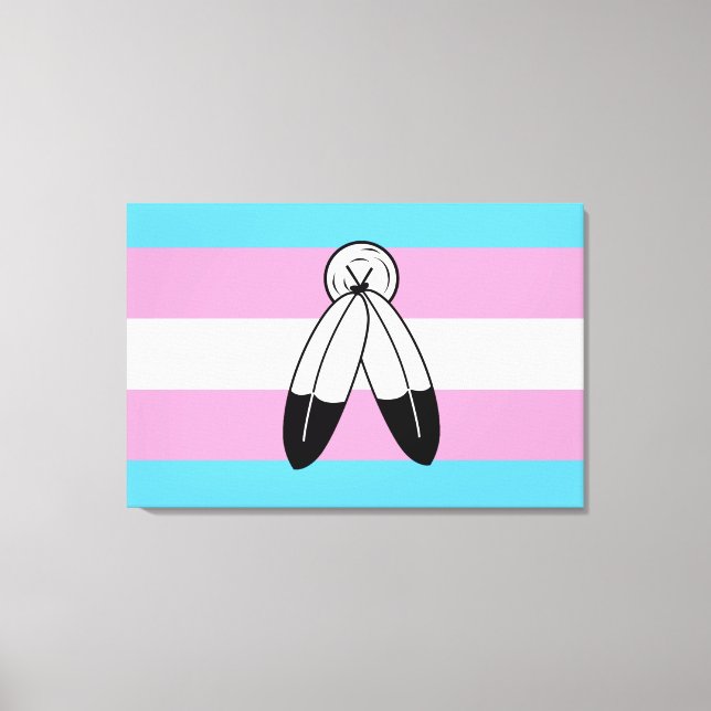 Toile Drapeau de fierté trans bispirituel (Recto)