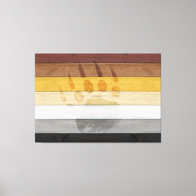 Toile drapeau de la fierté de l'ours de SlipperyJoe's te (Recto)