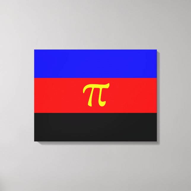 Toile Drapeau de la Fierté polyamérale (Recto)