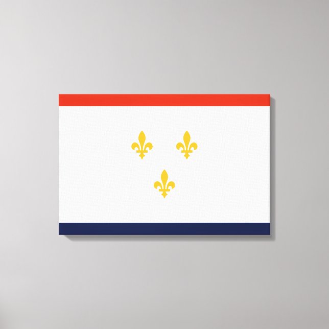 Toile Drapeau de la Nouvelle-Orléans (Louisiane, États-U (Recto)