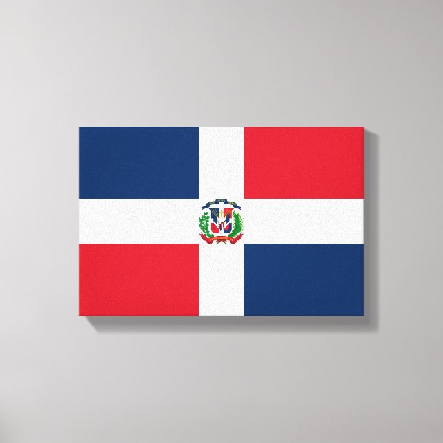 Toile Drapeau de la République dominicaine (Recto)