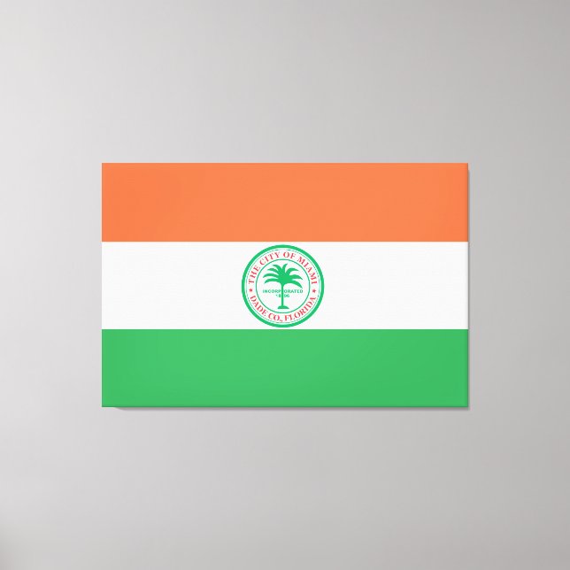 Toile Drapeau de la ville de Miami (Recto)