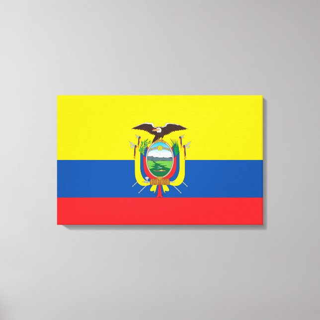 Toile Drapeau de l'Équateur (Recto)