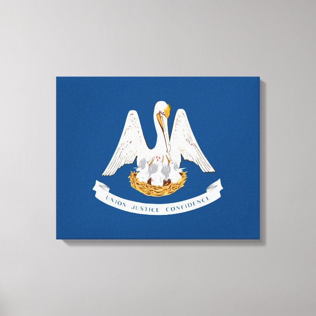Toile Drapeau de l'État de Louisiane (Recto)