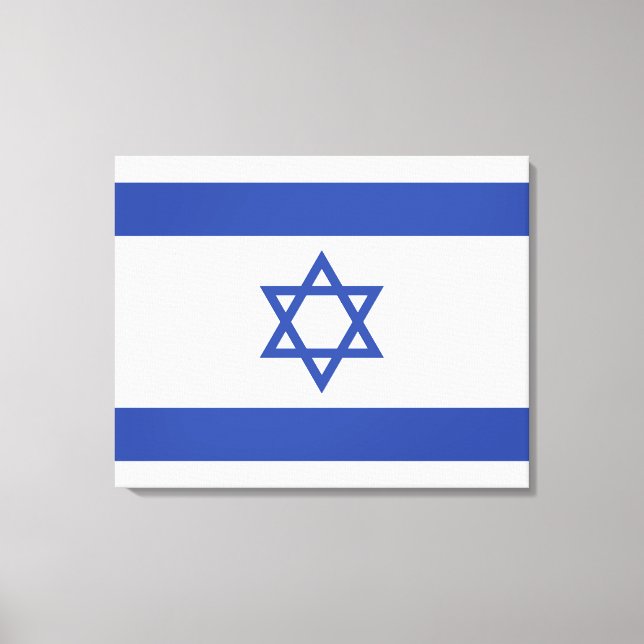 Toile Drapeau de l'État d'Israël Étoile de David Judaïsm (Recto)