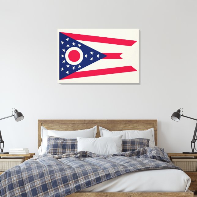 Toile Drapeau de l'Ohio : La bannière de l'État Buckeye (Insitu(Chambre))