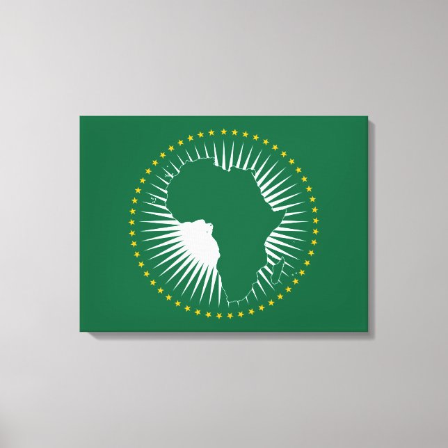 Toile Drapeau de l'Union africaine (Afrique) (Panafrica) (Recto)