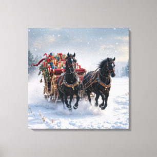 Toile Drapeau De Noël Rempli De Cadeaux