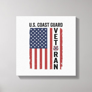 Toile Drapeau de Vétéran des Garde-Côtes Conception Vect