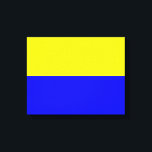 Toile Drapeau de Zandvoort<br><div class="desc">Drapeau de Zandvoort,  Pays-Bas Le drapeau se compose de deux bandes horizontales de largeur égale,  la partie supérieure jaune et la partie inférieure bleue</div>