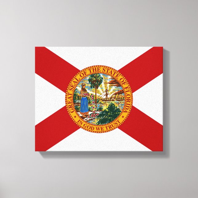 Toile Drapeau d'État de Floride Imprimer (Recto)