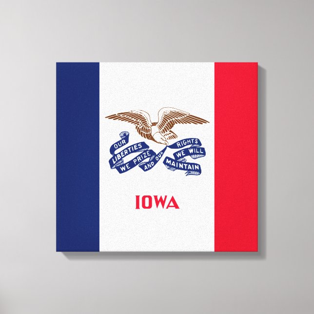 Toile Drapeau d'État de l'Iowa (Recto)
