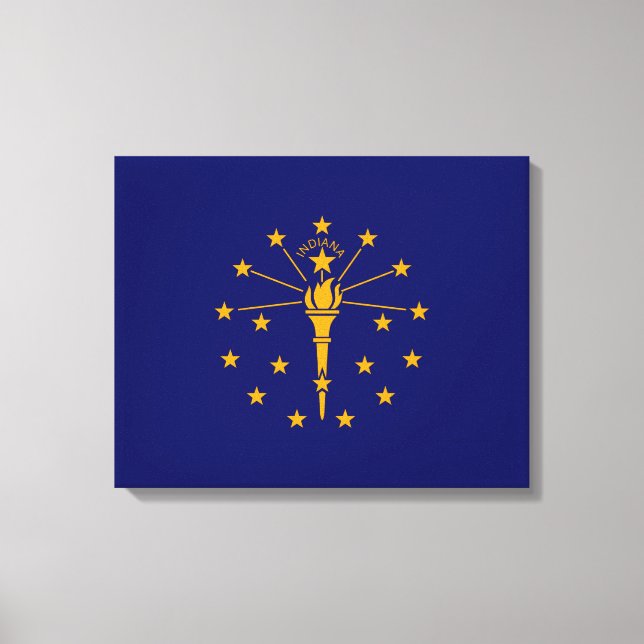 Toile Drapeau d'état Indiana (Recto)