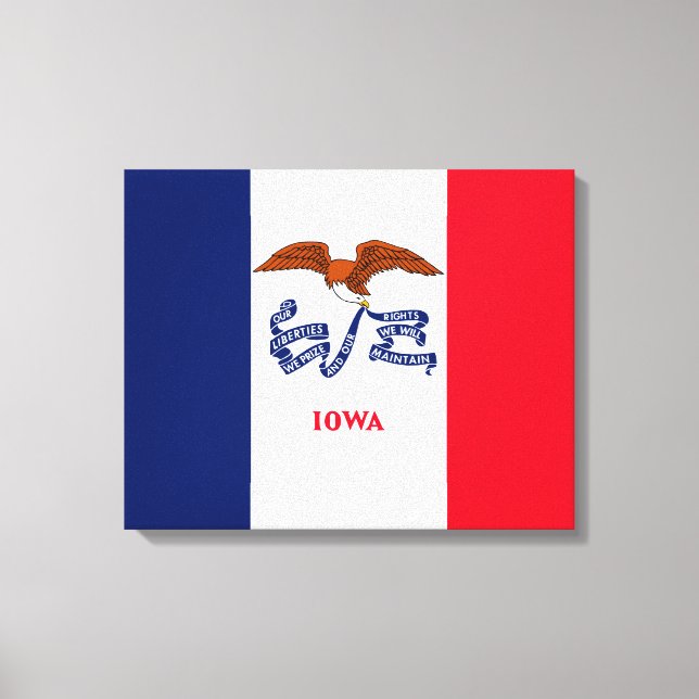 Toile Drapeau d'État Iowa (Recto)