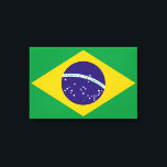 Toile Drapeau du Brésil Bandeira do Brasil<br><div class="desc">Le drapeau du Brésil Bandeira do Brasil est un disque bleu représentant un ciel étoilé qui comprend la Croix du Sud recouverte d'une bande incurvée inscrite avec la devise nationale Ordem e Progresso signifiant Ordre et Progrès,  dans un rhombus d'or,  sur un champ vert. #drapeau #brésil #brésilien #banderadebrasil #patriotique</div>