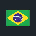 Toile Drapeau du Brésil Bandeira do Brasil<br><div class="desc">Le drapeau du Brésil Bandeira do Brasil est un disque bleu représentant un ciel étoilé qui comprend la Croix du Sud recouverte d'une bande incurvée inscrite avec la devise nationale Ordem e Progresso signifiant Ordre et Progrès,  dans un rhombus d'or,  sur un champ vert. #drapeau #brésil #brésilien #banderadebrasil #patriotique</div>