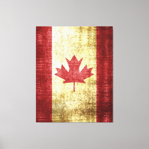 Toile Drapeau du Canada Vintage