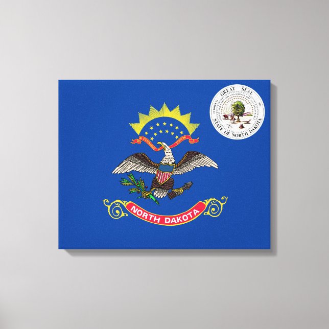 Toile Drapeau du Dakota du Nord (Recto)