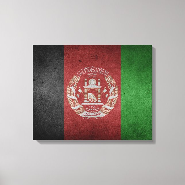 Toile Drapeau en détresse de l'Afghanistan (Recto)