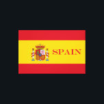 Toile Drapeau Espagne - Bandera de Espana<br><div class="desc">Drapeau de l'Espagne - Bandera de Espana Ses champs représentent la Castille, le Léon, l'Aragon, la Navarre et la Grenade. Des colonnes d'Hercules sur les côtés des armoiries symbolisent Gibraltar et Ceuta. L'inscription "Plus Ultra" sur un ruban rouge enroulé autour des colonnes est utilisée depuis la découverte de l'Amérique. #espagne...</div>