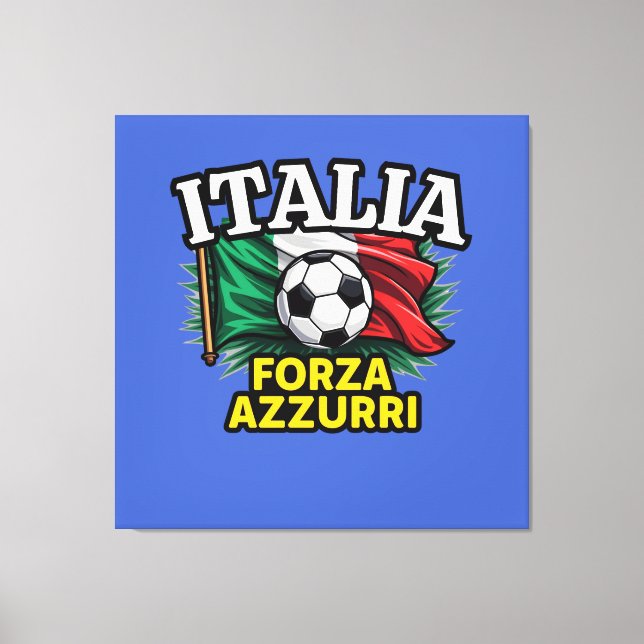 Toile Drapeau Forza Azzurri (Recto)
