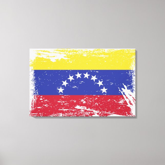 Toile Drapeau Grunge Venezuela (Recto)