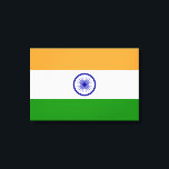 Toile Drapeau indien (Inde) (Pays d'Asie du Sud) (Bharat<br><div class="desc">Ce dessin présente le drapeau national de l'Inde (officiellement connu sous le nom de République de l'Inde), un pays d'Asie du Sud. L'Inde est la démocratie la plus peuplée du monde. L'Inde a des frontières terrestres avec le Pakistan à l'ouest, la Chine, le Népal et le Bhoutan au nord, et...</div>