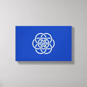 Toile Drapeau international de la planète Terre