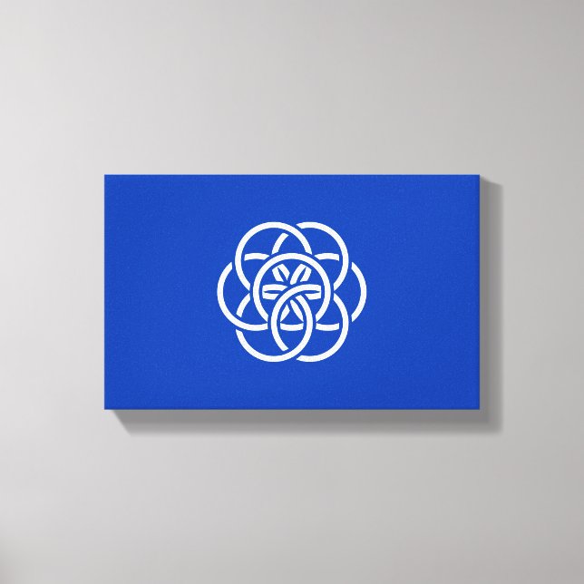 Toile Drapeau international de la planète Terre (Recto)