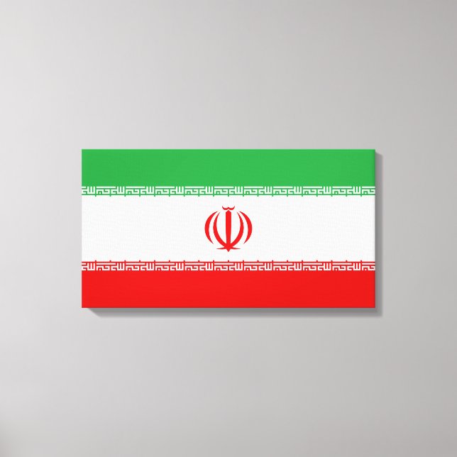Toile Drapeau iranien (Iran) (Persan) (Recto)
