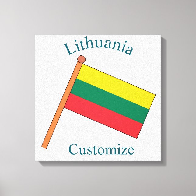 Toile Drapeau national de la Lituanie Thunder_Cove (Recto)
