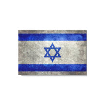 Drapeau national israélien en texture pierre