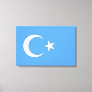 Toile Drapeau ouïghour du Turkestan oriental (Uyghurista